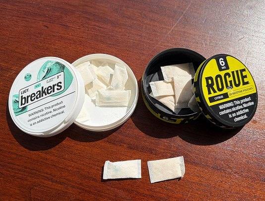 Open LUCY Breakers and Rogue cans with pouches on the table